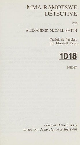 Mma Ramotswe détective